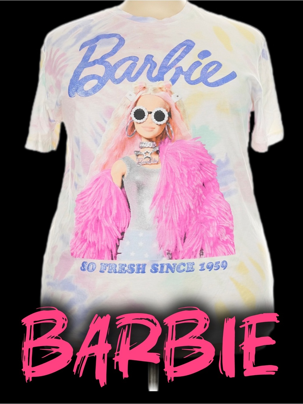 Barbie Pink Tie Dye Graphic Tee - 3X